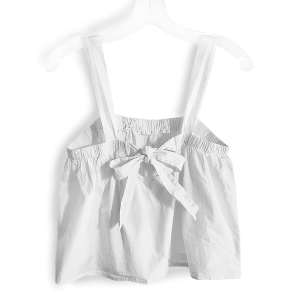 UO Kimchi Blue white flowy swing tie back crop top - Picture 2 of 6